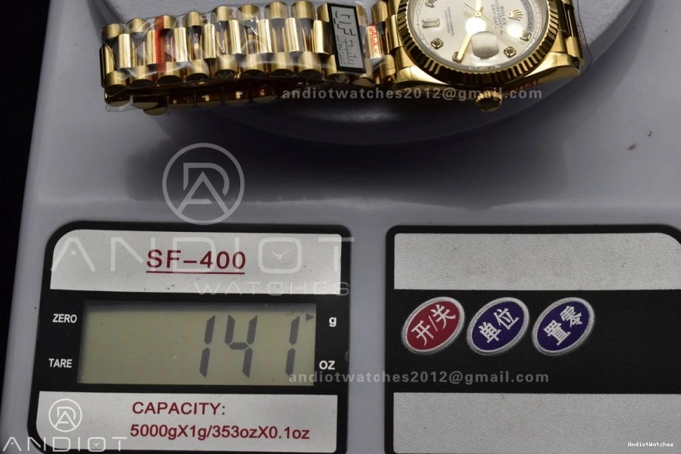 904L Diamond (Gain YG Best V5 Bracelet 702 Dial Steel Silver Edition 36 DayDate President Comfortable Square with on QF vr3255 Weight) 0228